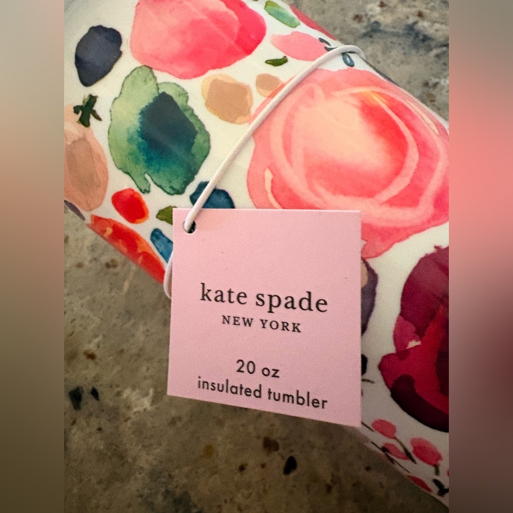 NWT Kate Spade New York Insulated Tumbler with Reusable Straw - Picture 7 of 11